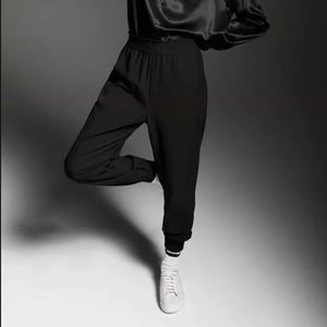 Zara Nylon Woven Technical Joggers - Women Black Size Small